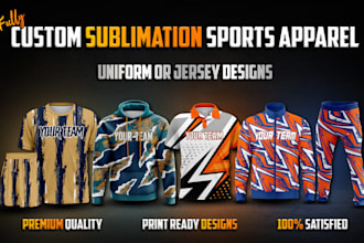 do all over custom sublimation sports uniforms designs