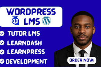 build wordpress lms website with learndash, buddyboss tutor lms pro, masterstudy