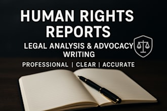 write human rights report, legal analysis, advocacy note, rights documentation
