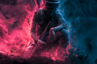 make a highly detailed horror gaming youtube thumbnail