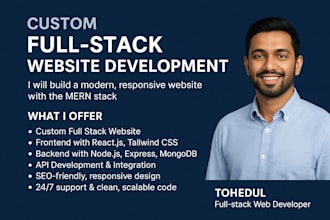 be full stack developer, front end web developer, full stack website