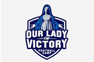 create memorable bold logo for a catholic football camp