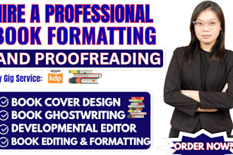 edit, format and write your ebook or book, fiction novel