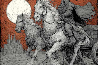 do dark medieval art illustration for you