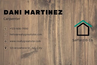 design a modern and clean business card
