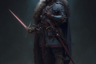 paint your dark fantasy dnd character illustration