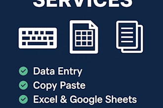 do fast and accurate data entry,copy paste and web reserch