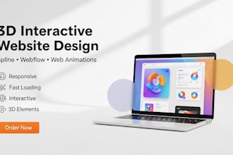 build interactive 3d animated website 3d webflow website 3d interactive website