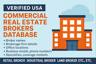 provide a verified commercial real estate brokers database