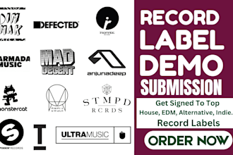 submit your edm house electronic songs for record label submission to get signed