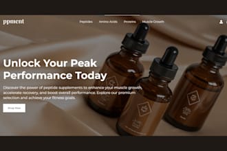 build premium peptide website nutraceutical anti age sarms peptide online store