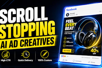 design scroll stopping ai ad creatives for facebook and instagram ads