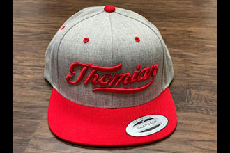 high quality 3d puff embroidery digitizing for caps and logo