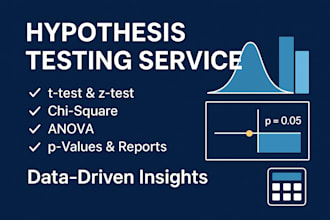 run hypothesis testing, p value, excel data analysis, and statistical report