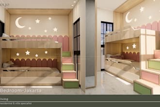 create tight budget 3d interior design