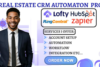 setup lofty crm ringcentral hubspot integration zapier automation call logging
