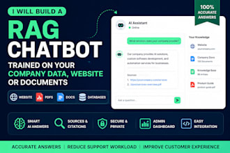 build a rag chatbot trained on your company or website , app