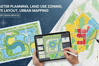design master planning, land use zoning, site layout and urban mapping