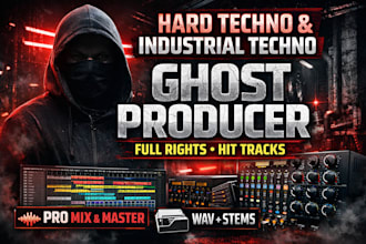 be your hard techno, edm, riddim, tearout,party music, ghost producer
