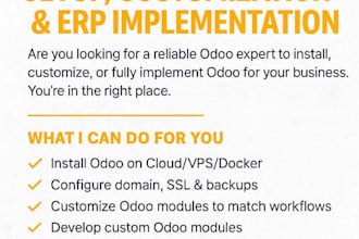 do odoo erp setup, implementation and customization