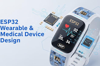 do wearable medical device, fitness band with esp32 and mip clock display design
