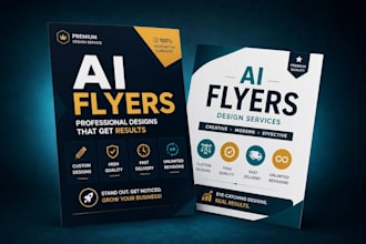 design modern and professional ai flyers