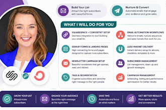 setup squarespace convert kit email automation newsletter campaign management