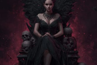 make realistic dark fantasy art and horror illustrations