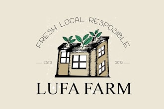 design professional feeding cities logo with rooftop farms