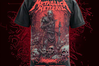 create metal, punk, hardcore, horror tshirt designs