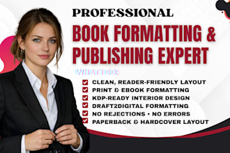 do ebook formatting for amazon, print formatting, kindle ebook, kid book layout