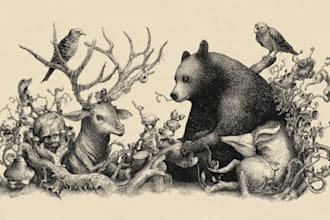 do hand drawn art illustration for you