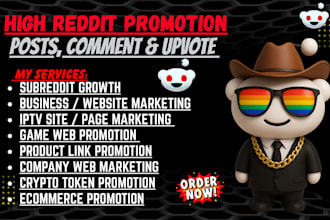discuss your product business website in live  subreddit via reddit post upvote