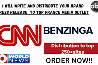 write and distribute your brand press release  to top france media outlet