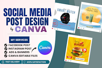 create editable canva templates for facebook and instagram post design