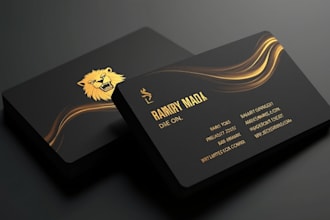 do luxury minimalist and digital business card design
