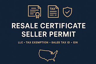 get resale certificate seller sales tax permit illc creation tax exemption