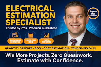 design licences electrical plan, cost estimation, accurate boq services