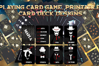 design kids playing card game printable card deck