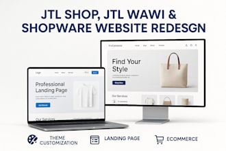 redesign jtl shop wawi german website theme customization shopware landing page
