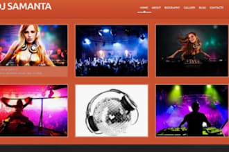 music website, dj, band, artist website, podcast  record label website dj logo
