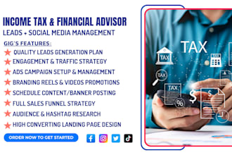generate high quality income tax leads tax preparation financial advisor leads