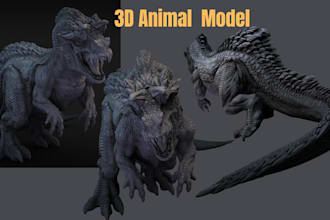 sculpt 3d aminal model 3d pet animal character  wildlife animal statue stl file