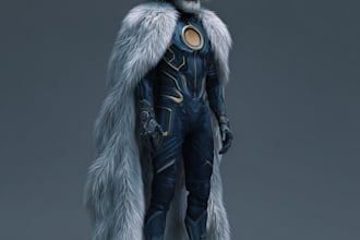 draw your fantasy science fiction superhero character