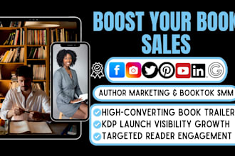 be your book promotion book author social media manager content creator
