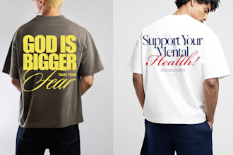 design minimalist typographic streetwear t shirt