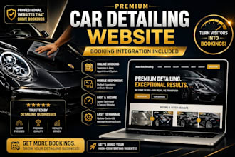 design a car detailing wordpress website with booking