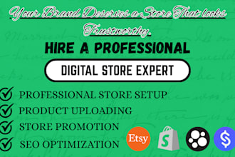 setup your stan store, etsy store, beacons ai, shopify and store promotion