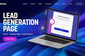 design lead generation page opt in page squeeze page email capture funnel
