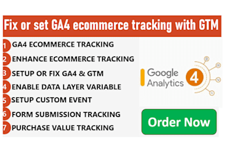 fix or set ga4 ecommerce tracking with GTM